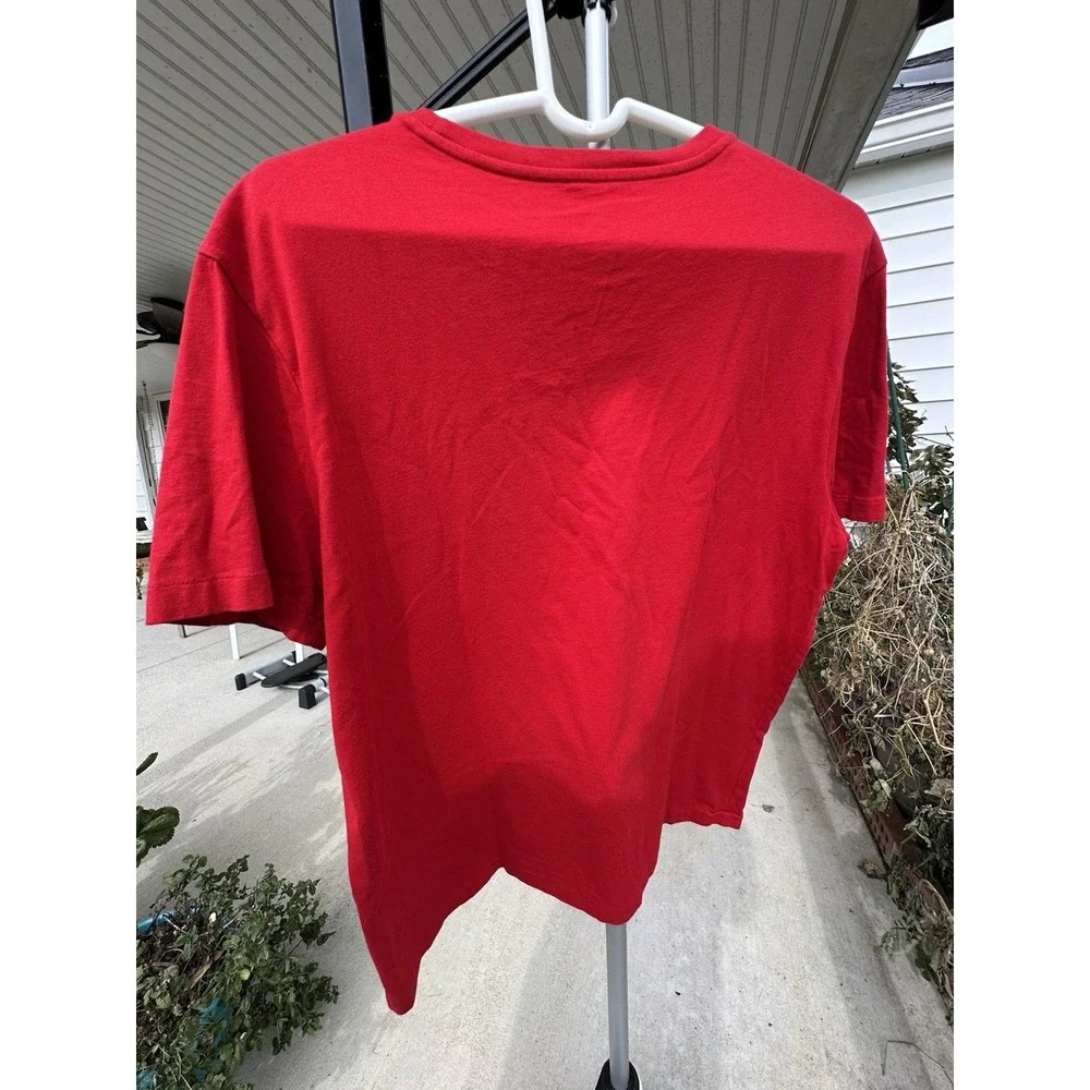 Polo Ralph Lauren Size L Large CREWNECK Cotton T- Shirt‎ Men's Color Red